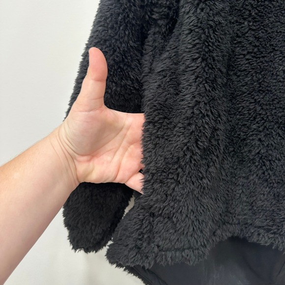 Lululemon Warm Restore Sherpa Pullover L/XL Black Fuzzy Warm Cowl NEW Lounge - Picture 4 of 8